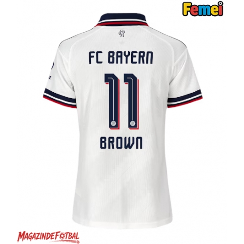 Bayern Munich Nathaniel Brown #11 Tricou Fotbal Replică 2026-27 Femei Deplasare Bayern Munich Nathaniel Brown #11 Tricou Fotbal Replică 2026-27 Femei Deplasare